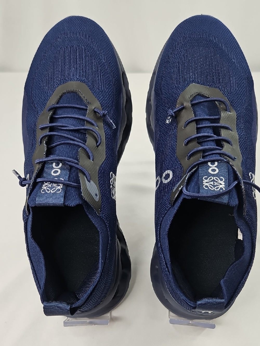 Loewe By Cloudit Navy Blue Knit Runner Sneakers Size 41/8